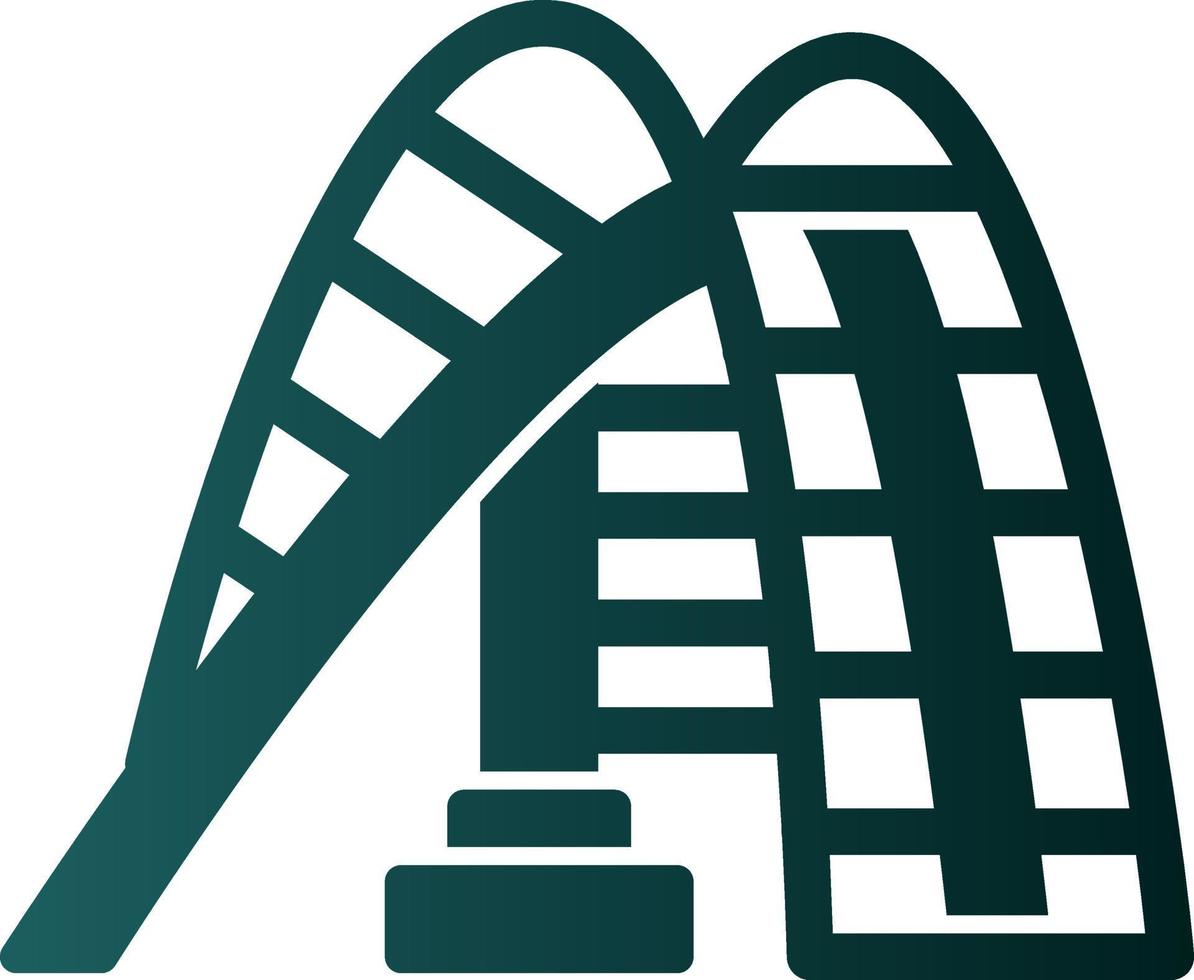 Roller Coaster Vector Icon Design