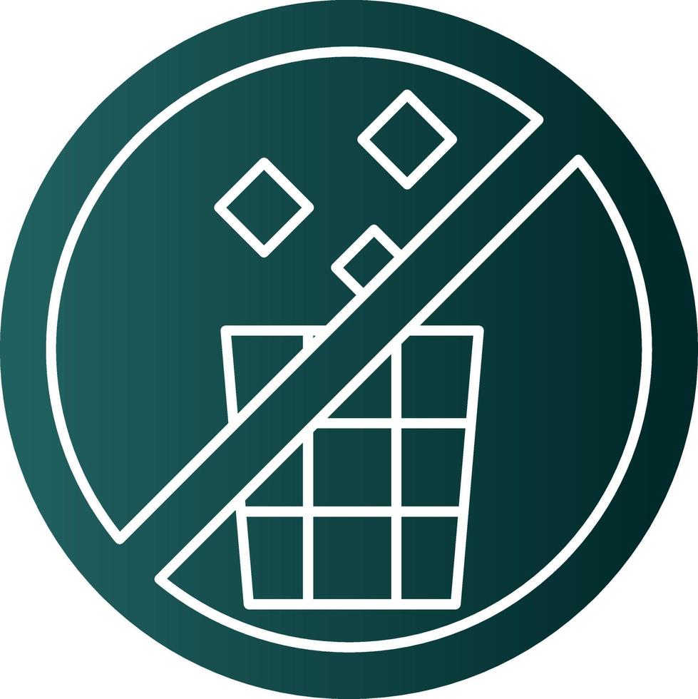 No Littering Vector Icon Design