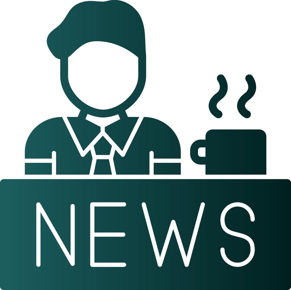 NewsCaster Vector Icon Design