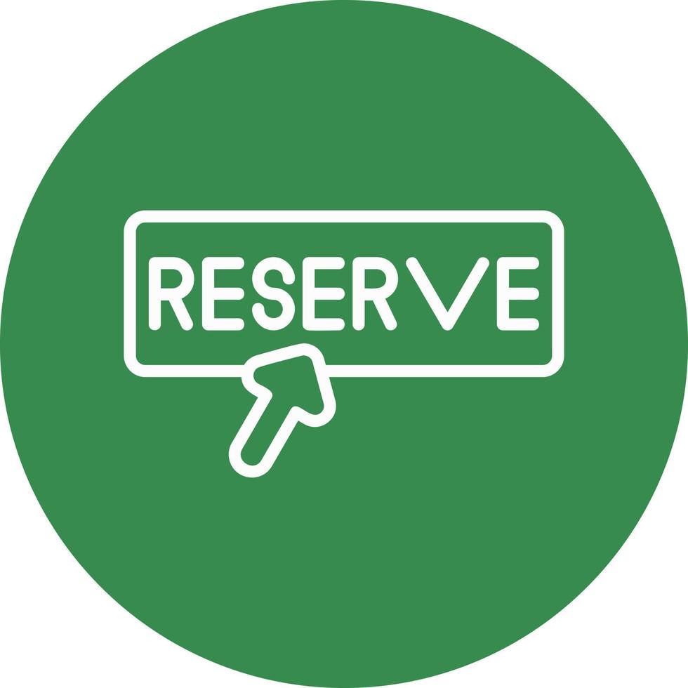 diseño de icono de vector de reserva