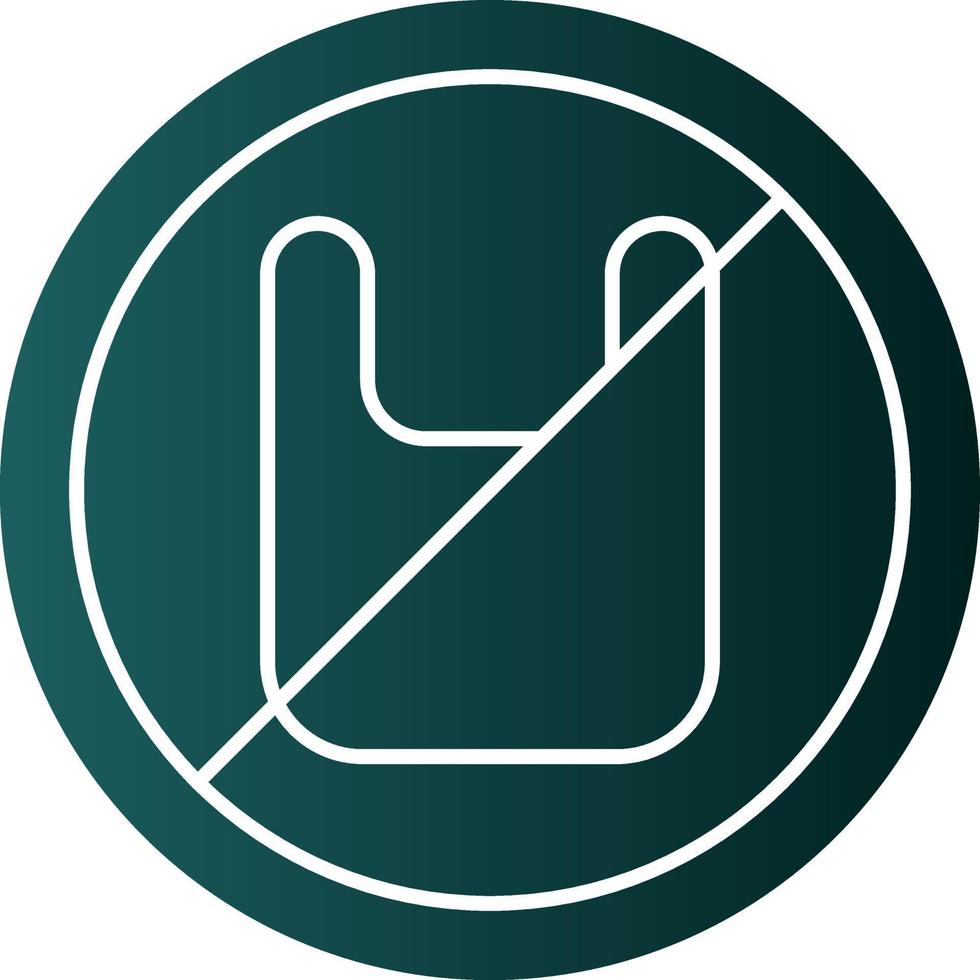 No Plastic Bags Vector Icon Design