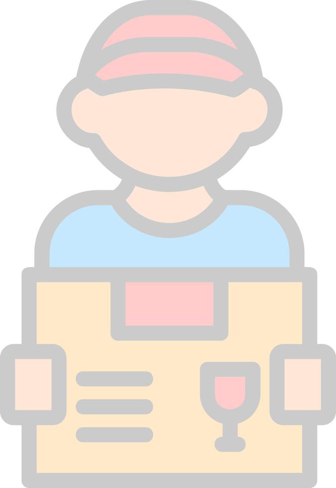 Delivery Man Vector Icon Design