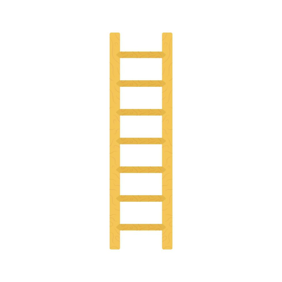Wooden Ladder Flat Illustration. Clean Icon Design Element on Isolated White Background vector