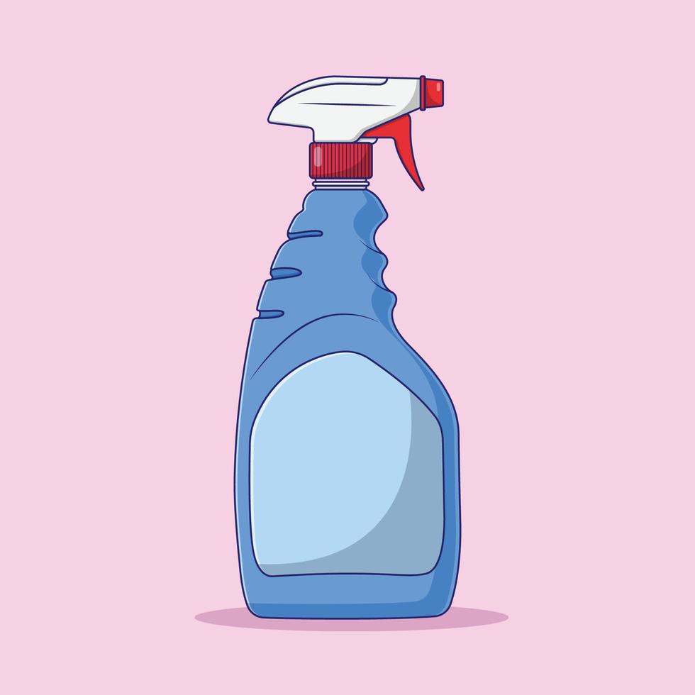 ilustración de icono de vector de botella de spray con contorno para elemento de diseño, imágenes prediseñadas, web, página de inicio, pegatina, banner. estilo de dibujos animados plana