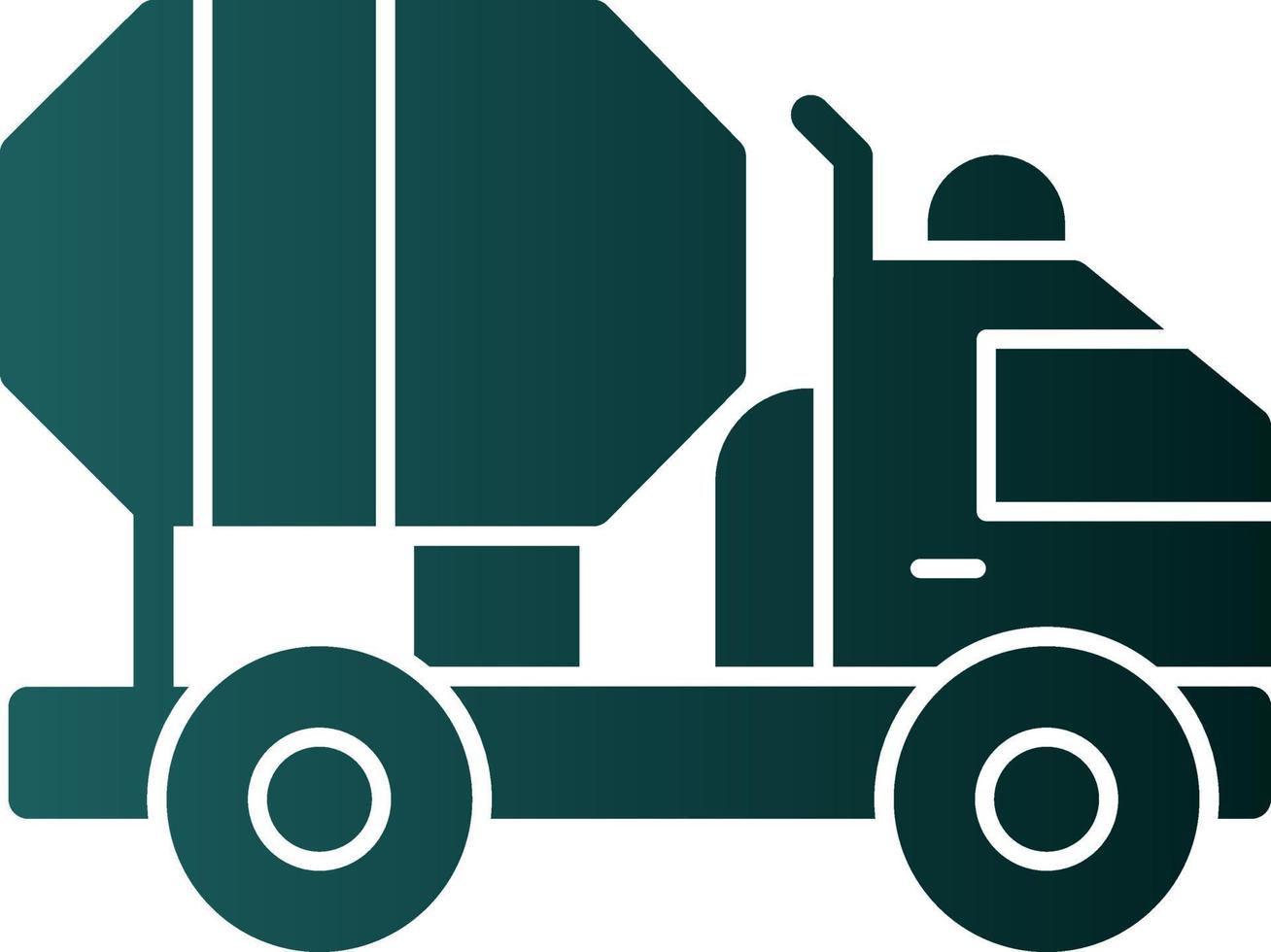 Cement Truck Vector Icon Design