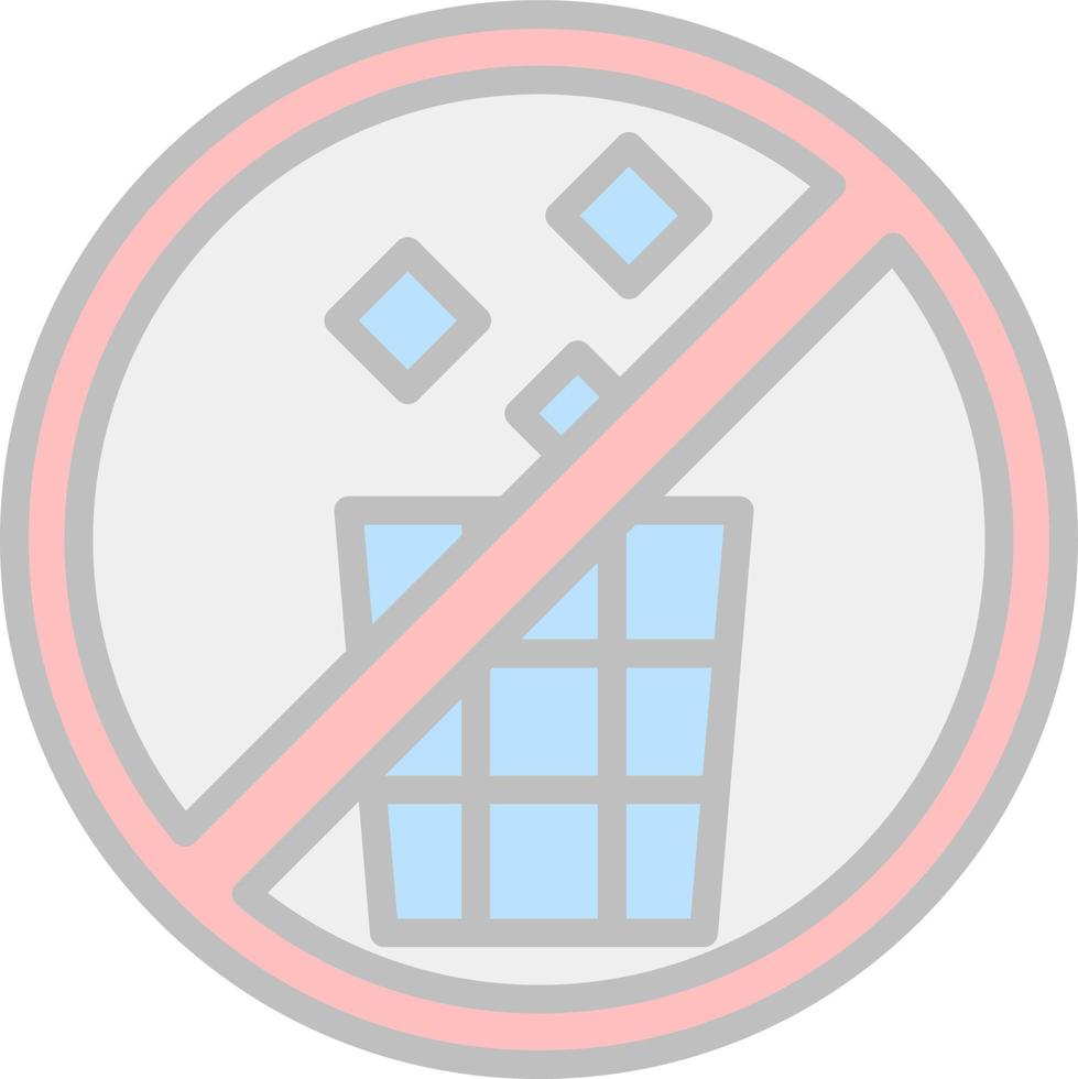 No Littering Vector Icon Design