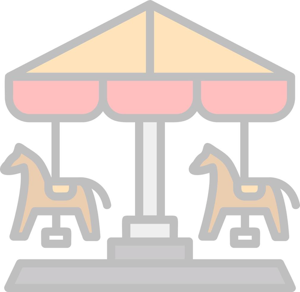 Merry Go Round Vector Icon Design