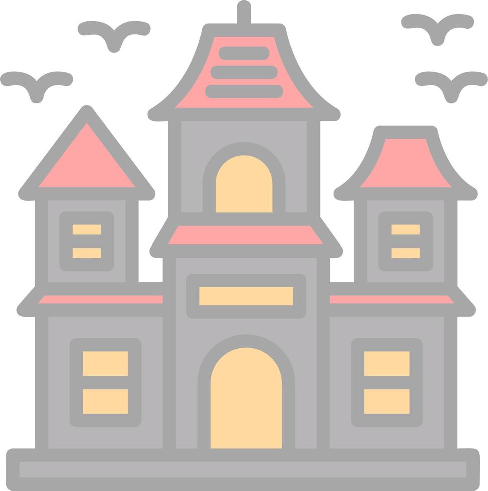 Haunted House Vector Icon Design