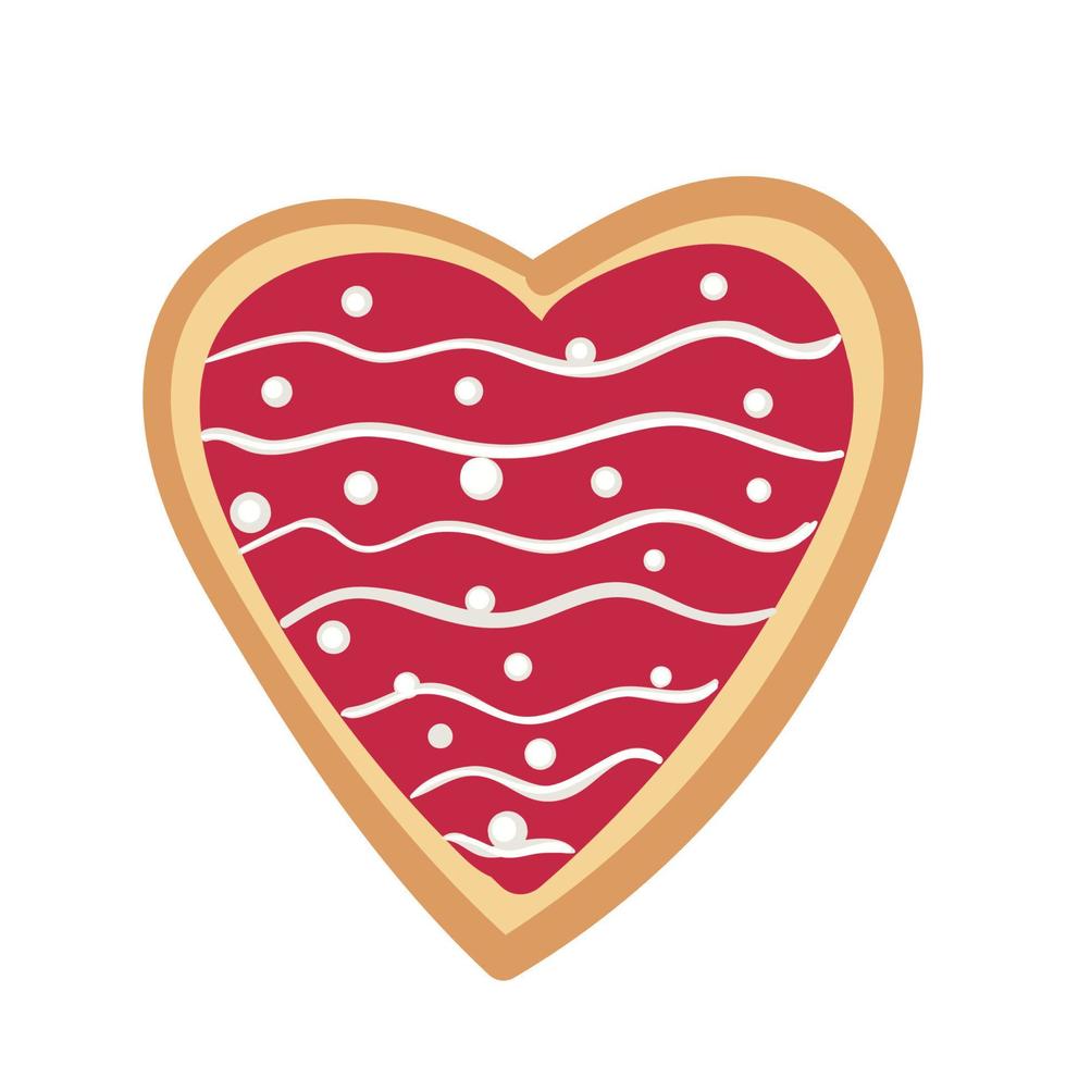 Cookies for Valentine s Day, Decorative objects for Mother s Day, Valentine s Day, Women s Day and valentines. Cartoon style, vector illustration.