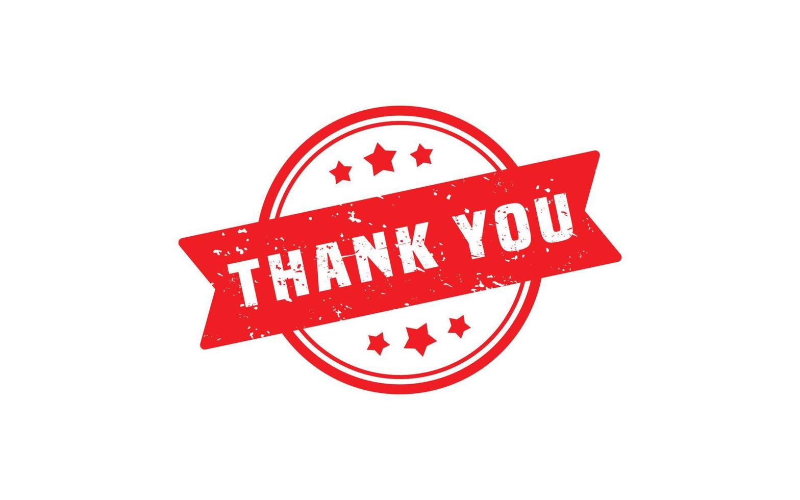 THANK YOU rubber stamp with grunge style on white background vector