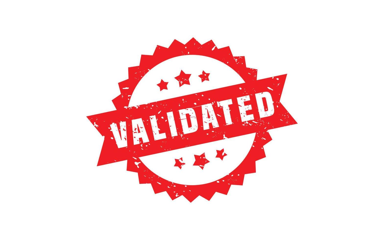 VALIDATED rubber stamp with grunge style on white background vector