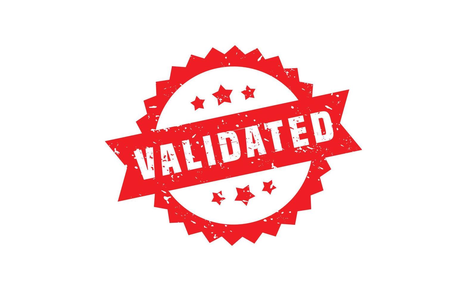 VALIDATED rubber stamp with grunge style on white background vector