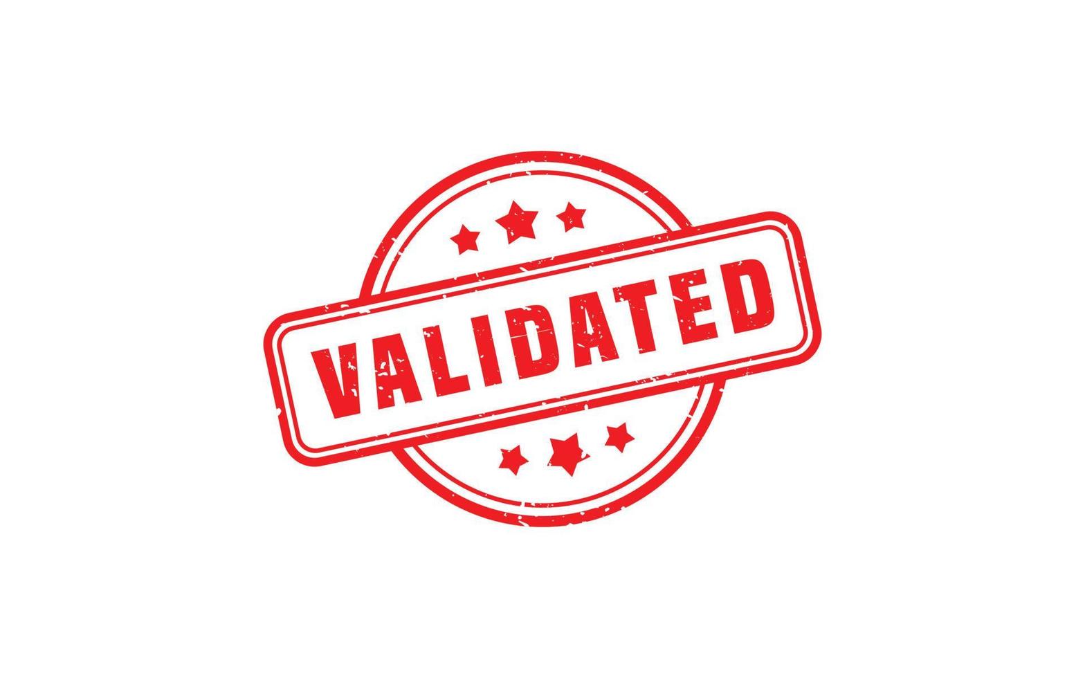 VALIDATED rubber stamp with grunge style on white background vector