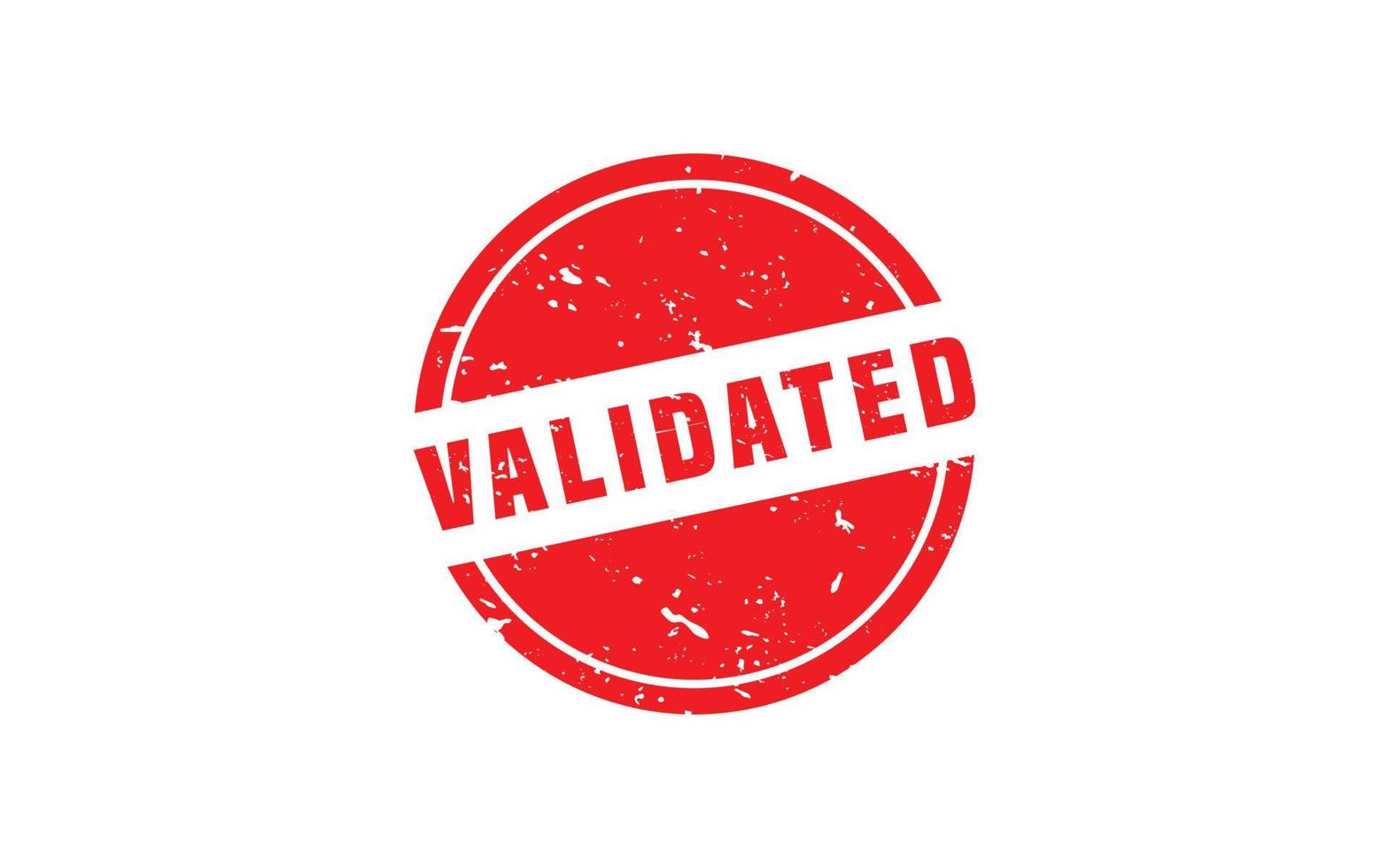 VALIDATED rubber stamp with grunge style on white background vector