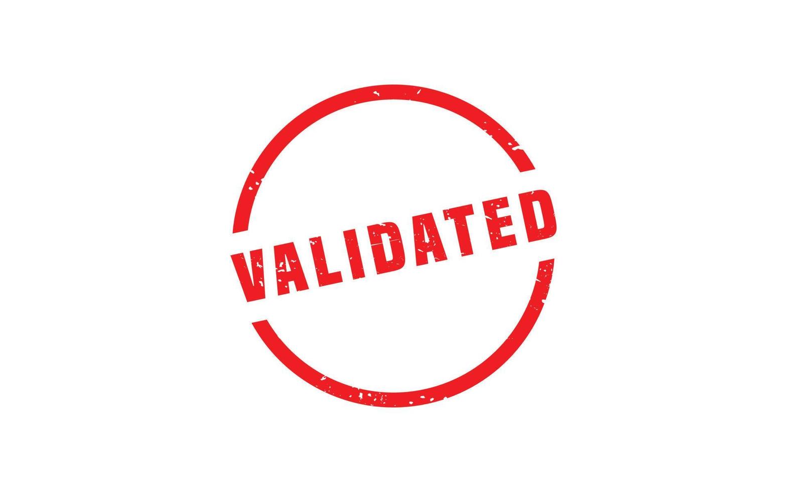 VALIDATED rubber stamp with grunge style on white background vector