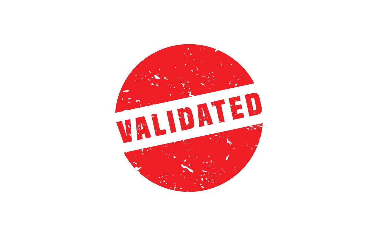 VALIDATED rubber stamp with grunge style on white background vector