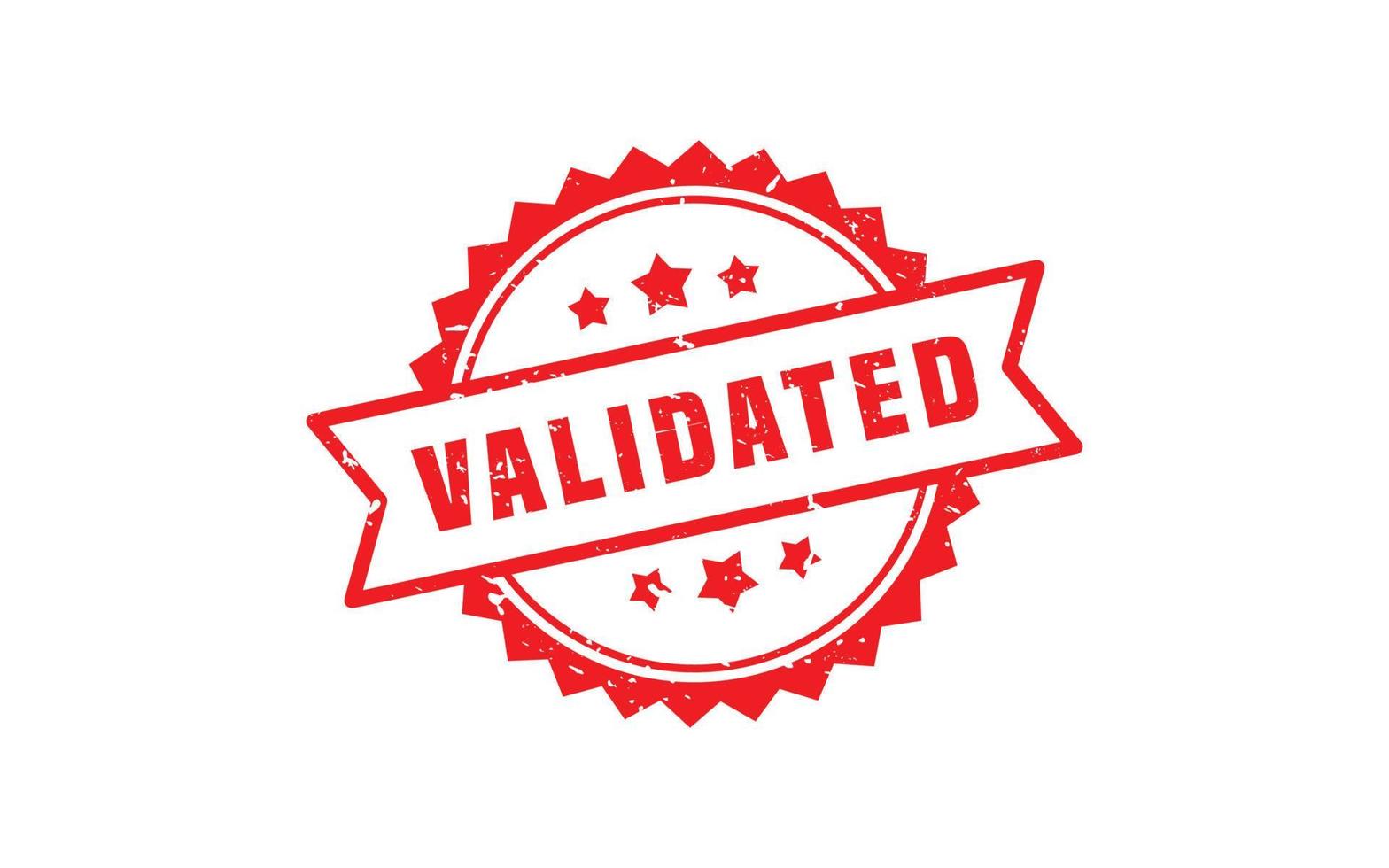 VALIDATED rubber stamp with grunge style on white background vector