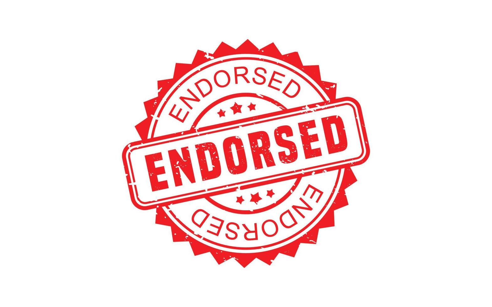 ENDORSED rubber stamp with grunge style on white background vector
