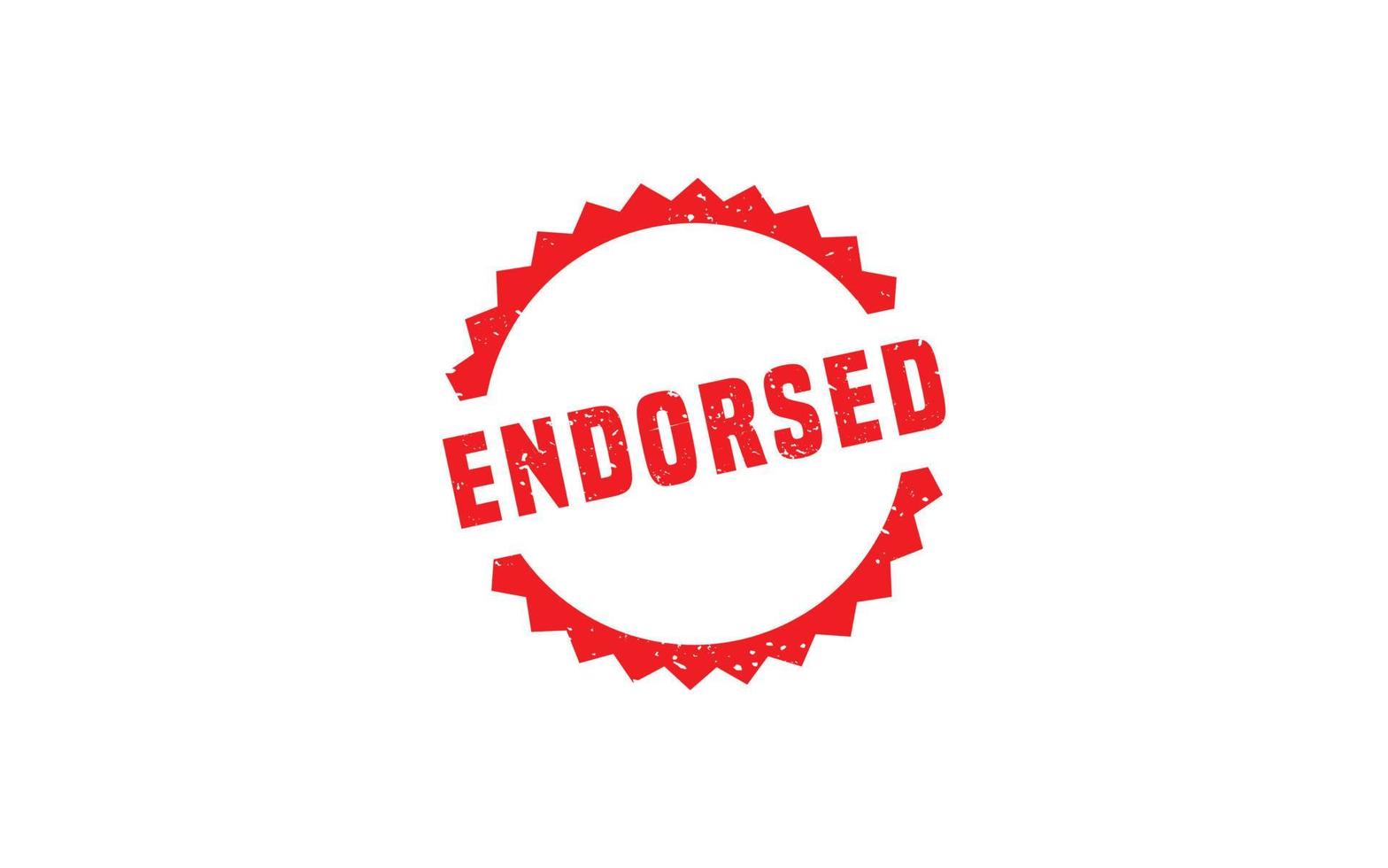 ENDORSED rubber stamp with grunge style on white background vector