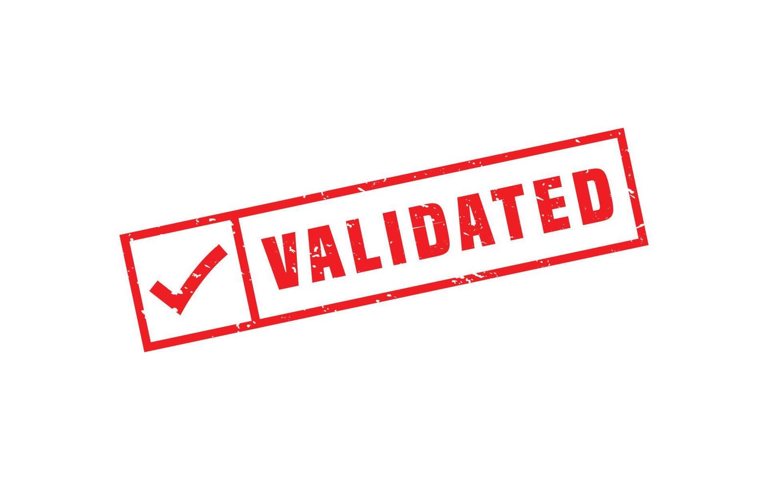 VALIDATED rubber stamp with grunge style on white background vector
