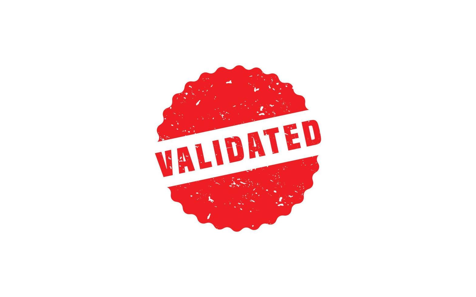 VALIDATED rubber stamp with grunge style on white background vector