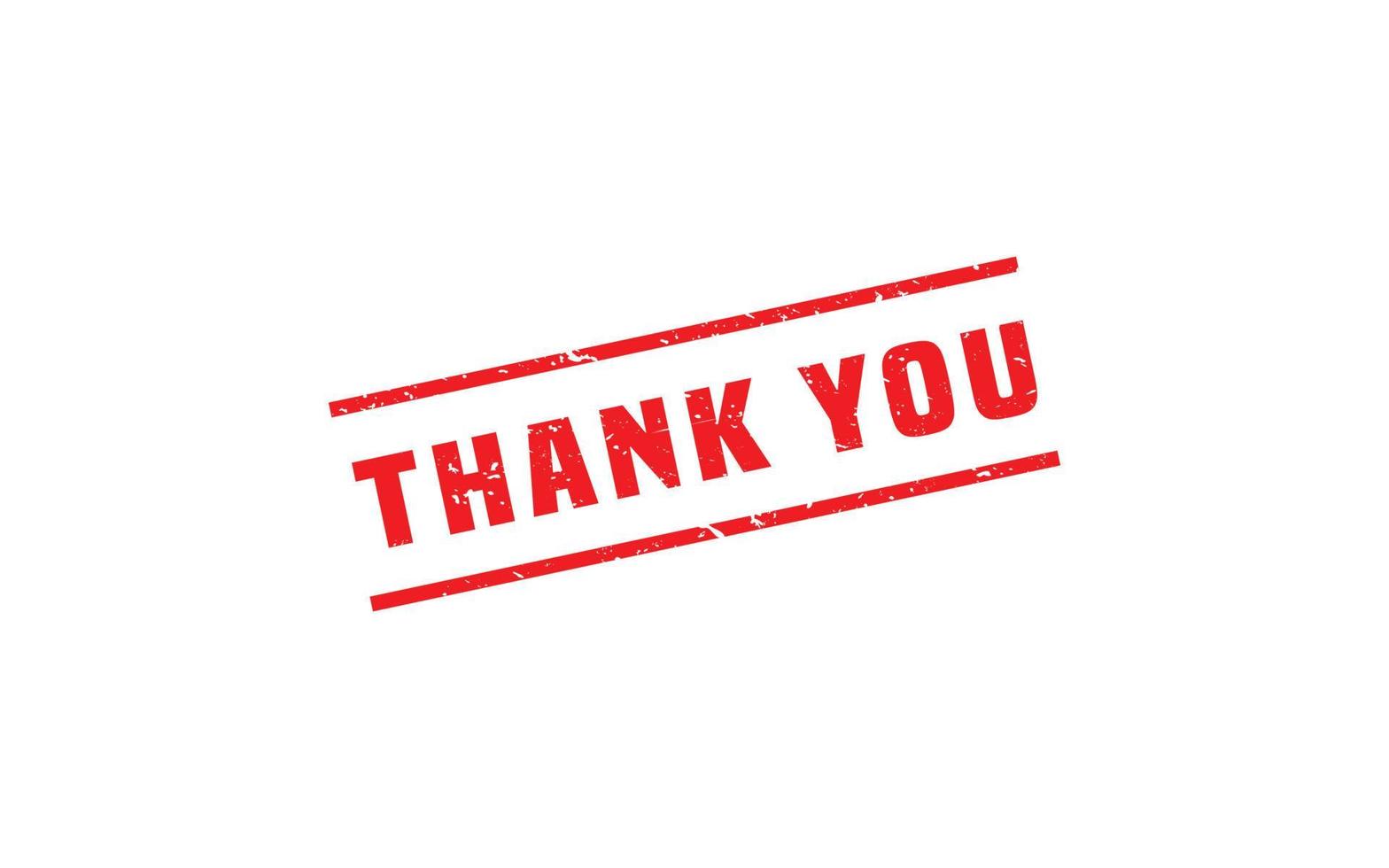 THANK YOU rubber stamp with grunge style on white background vector