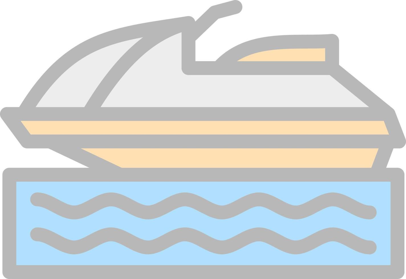 Jet Ski Vector Icon Design