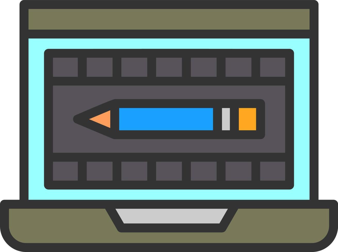 Video Editing Vector Icon Design