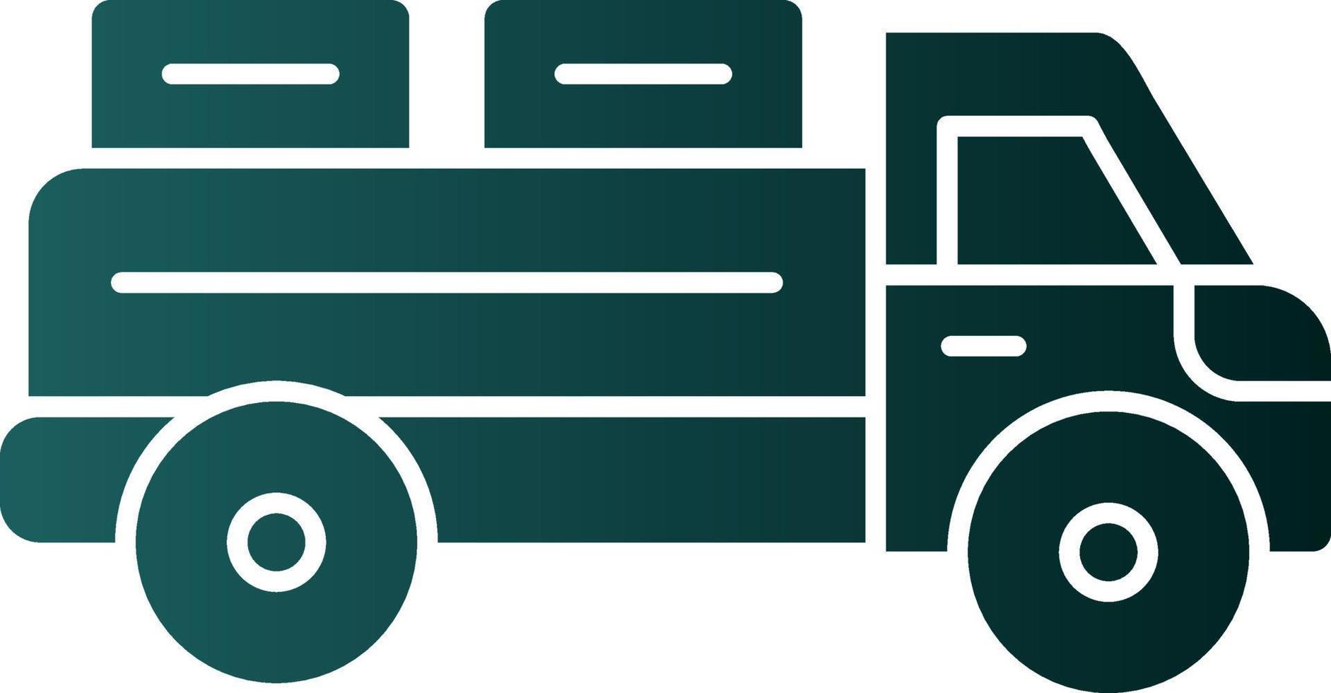 Pickup Truck Vector Icon Design