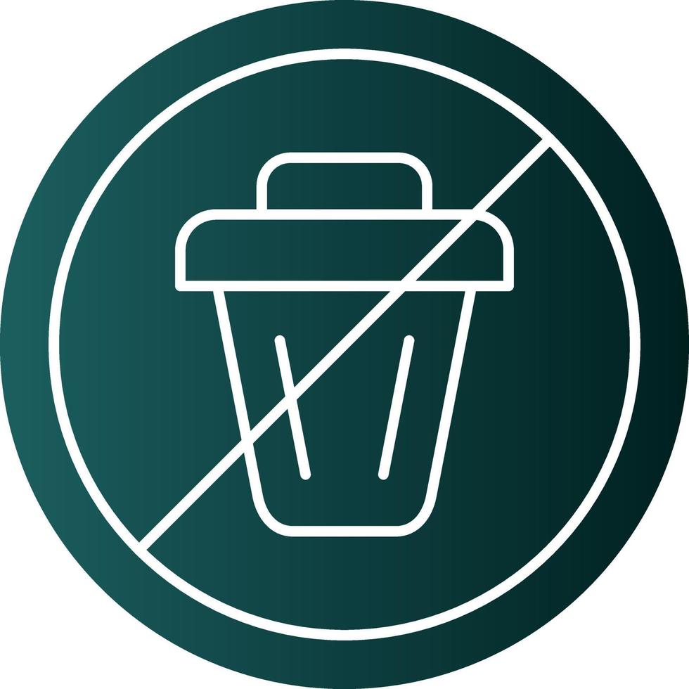 diseño de icono de vector de no tirar basura