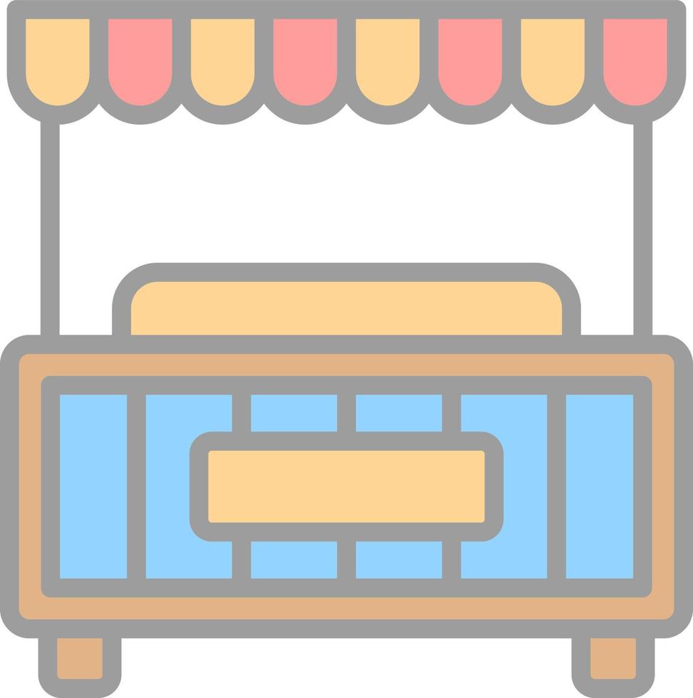 diseño de icono de vector de puesto de comida