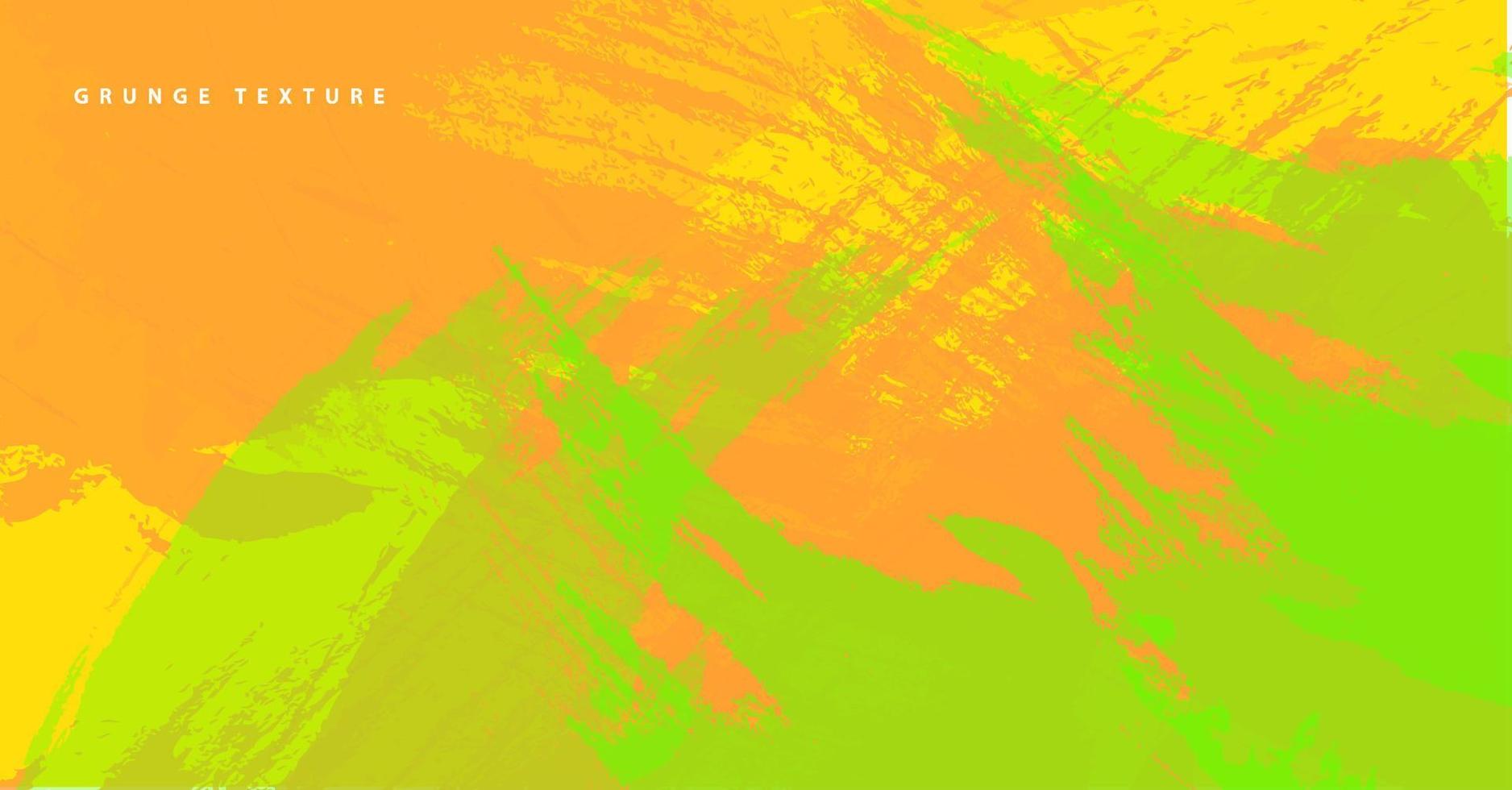 Abstract paintbrush green and yellow color background vector