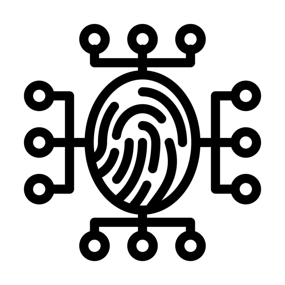 Biometric Data Icon Design vector