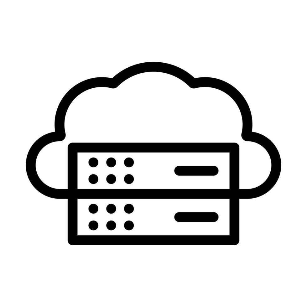 diseño de icono de servidor en la nube vector