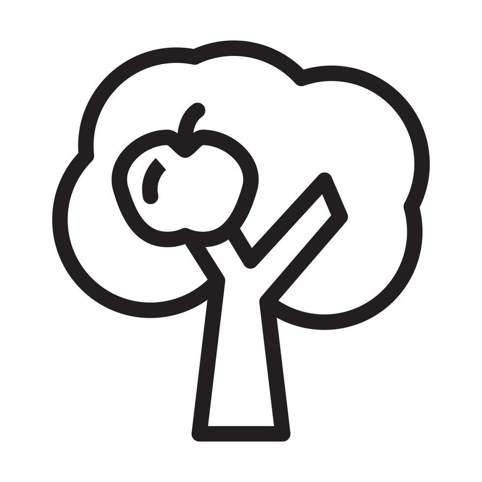 diseño de icono de árbol de manzana vector