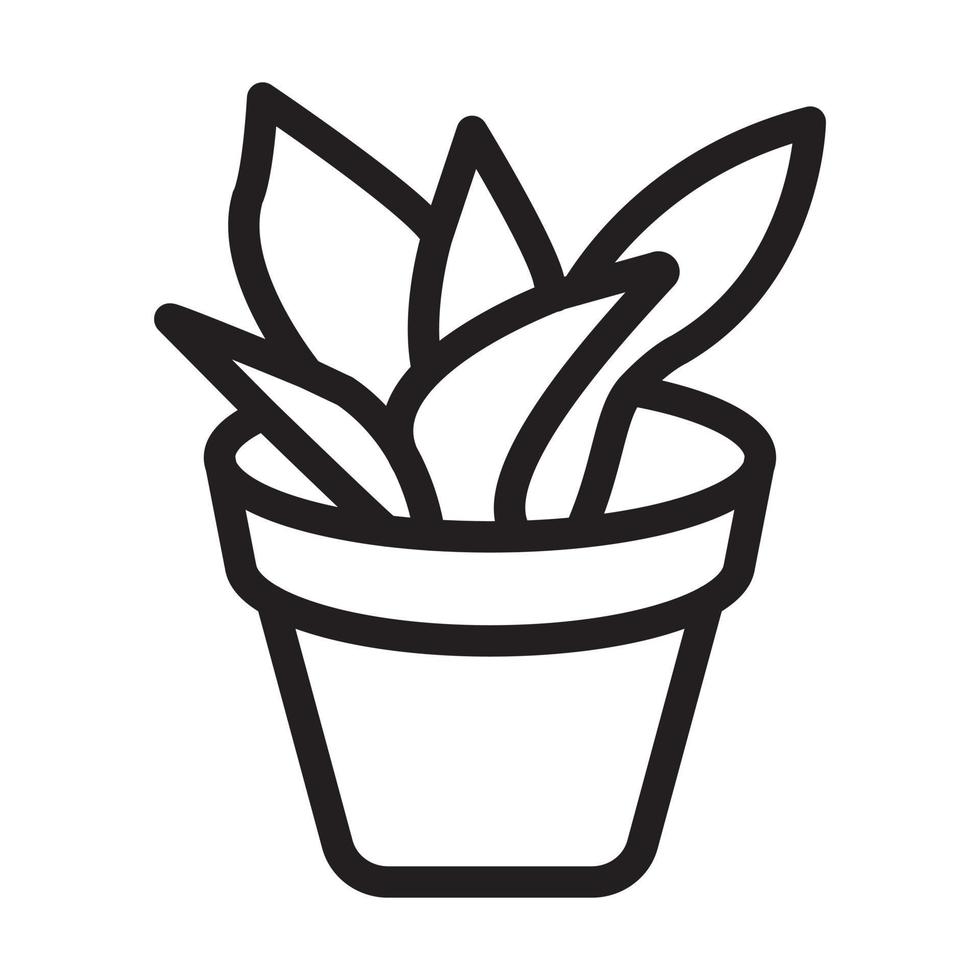Snake Plant Icon Design vector