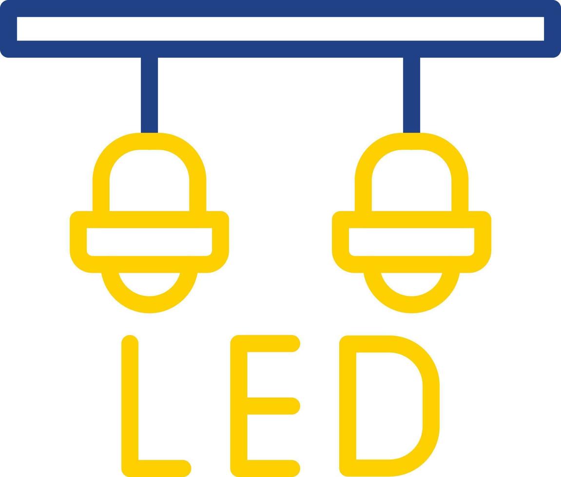 Led Lamp Vector Icon Design