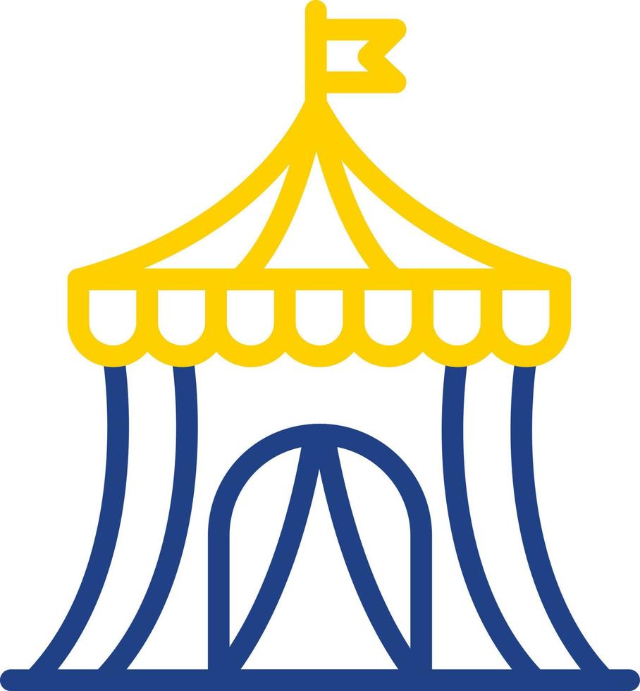 diseño de icono de vector de carpa de circo