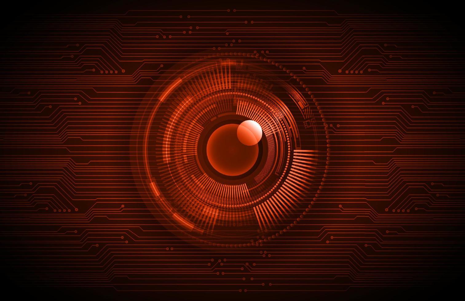 Modern Holographic Eye on Technology Background vector