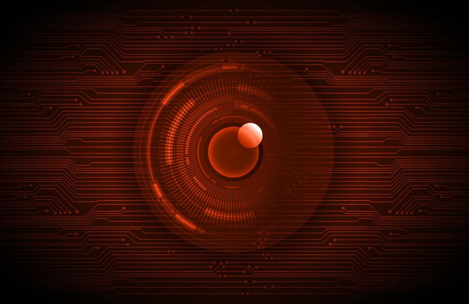 Modern Holographic Eye on Technology Background vector