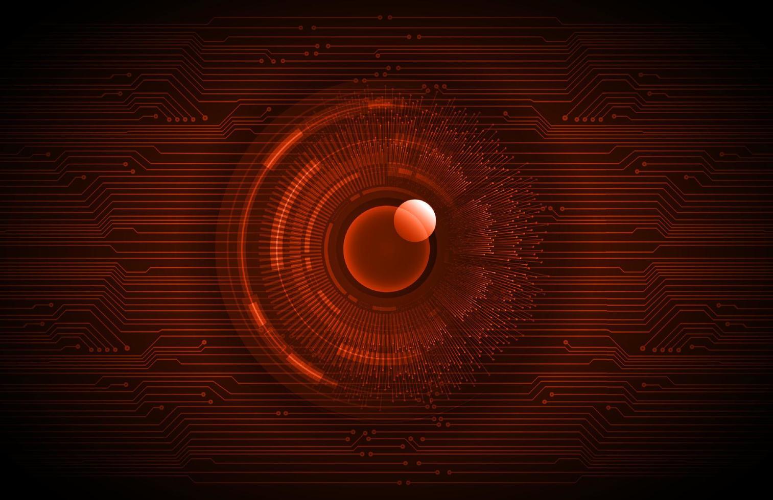 Modern Holographic Eye on Technology Background vector