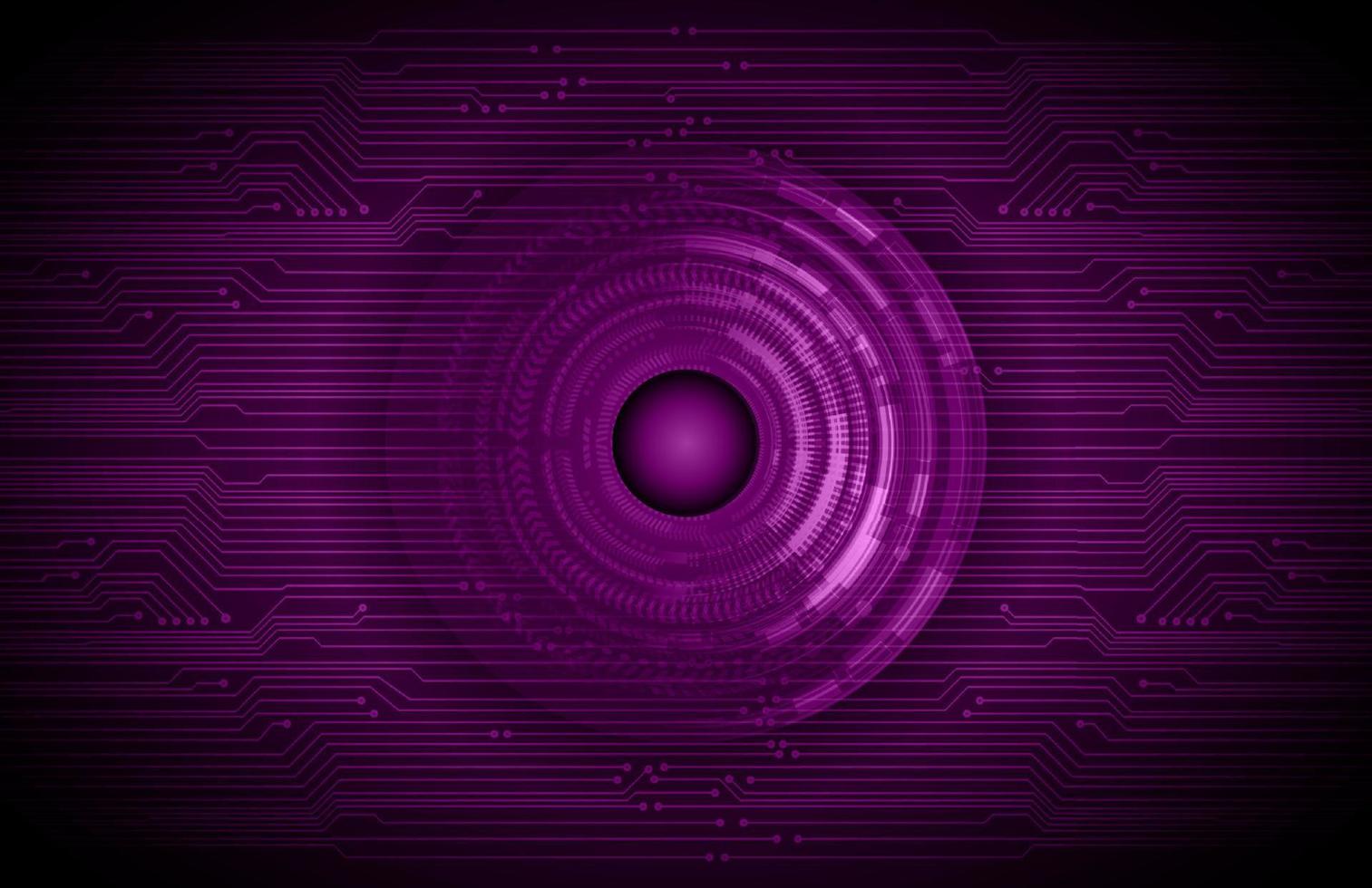 Modern Holographic Eye on Technology Background vector