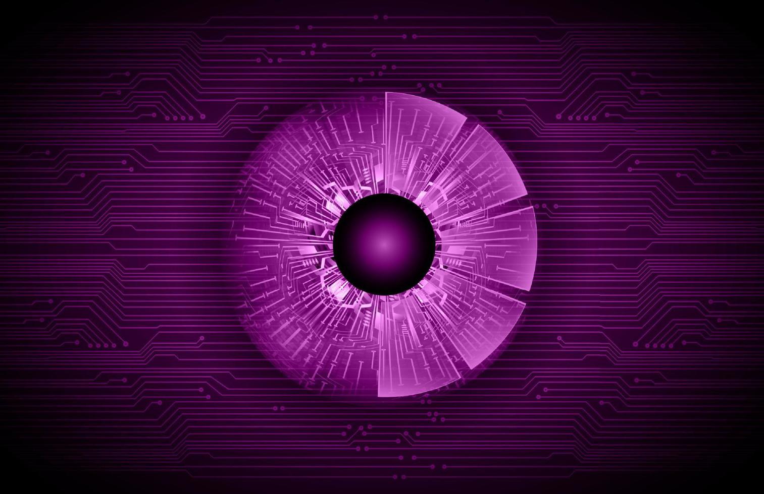 Modern Holographic Eye on Technology Background vector