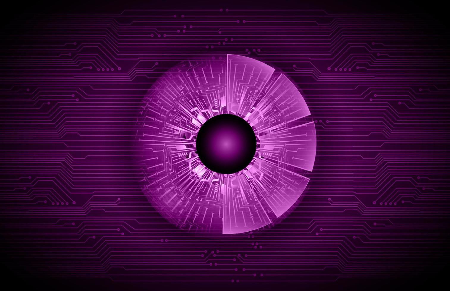 Modern Holographic Eye on Technology Background vector