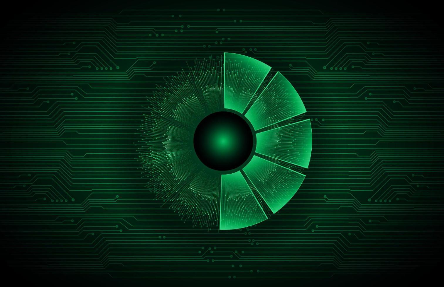 Modern Holographic Eye on Technology Background vector