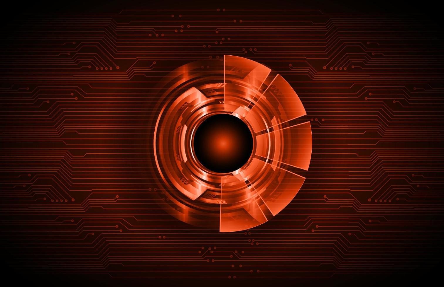 Modern Holographic Eye on Technology Background vector