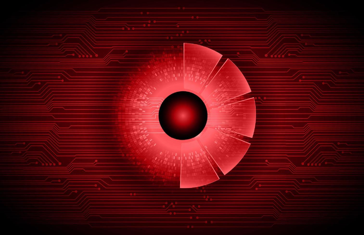 Modern Holographic Eye on Technology Background vector