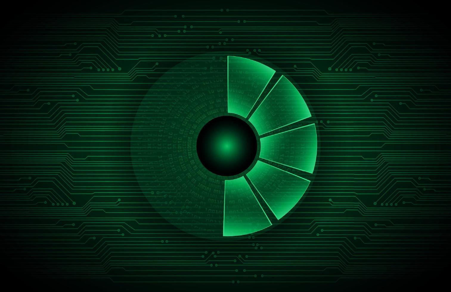 Modern Holographic Eye on Technology Background vector