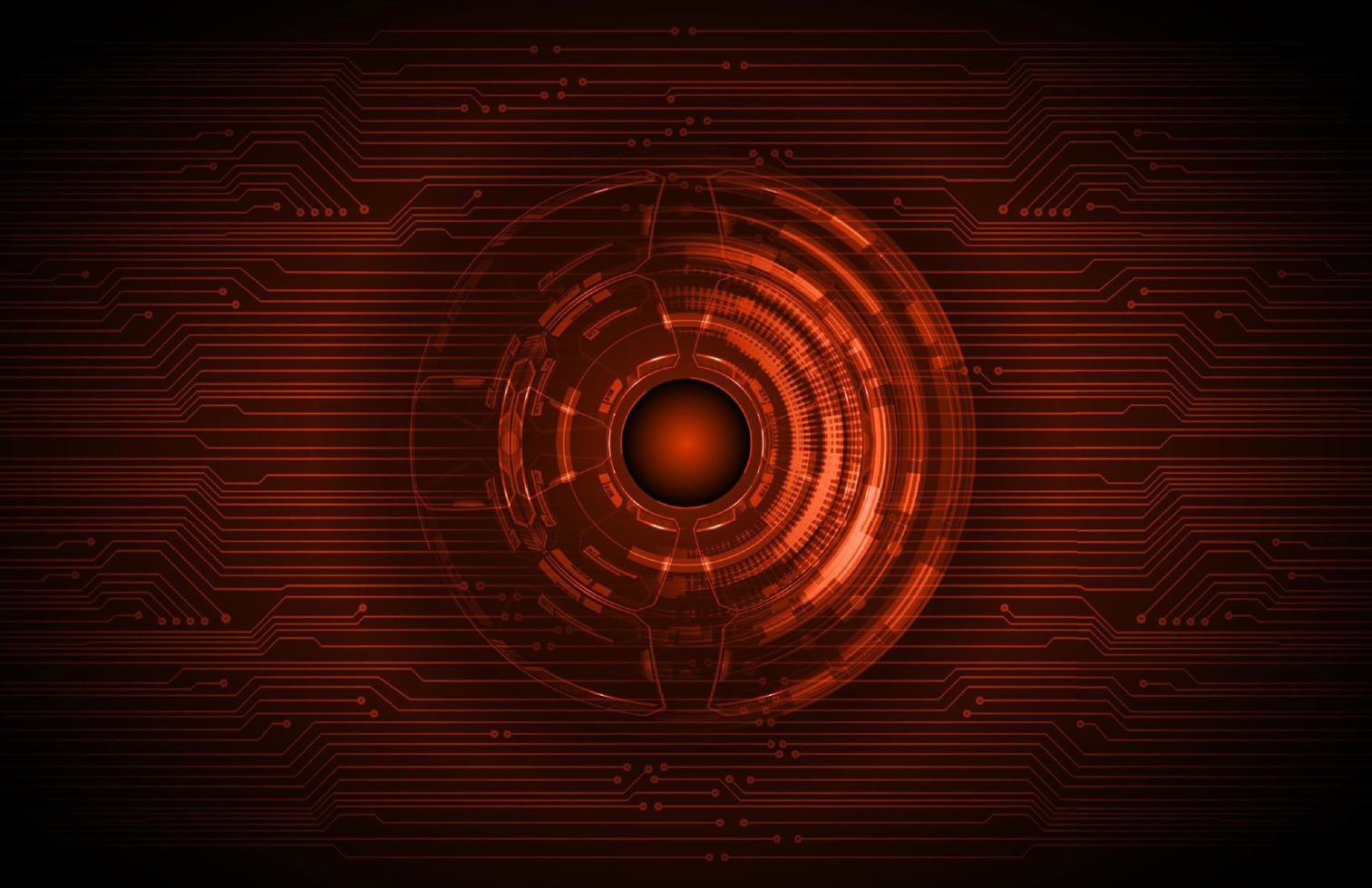 Modern Holographic Eye on Technology Background vector