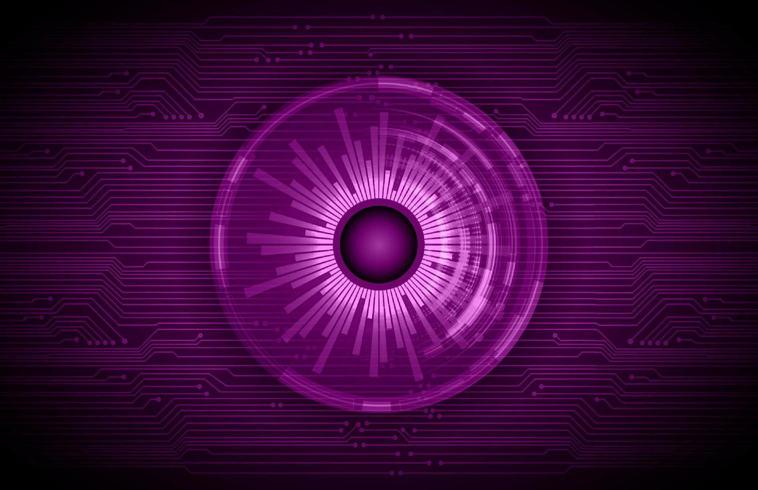 Modern Holographic Eye on Technology Background vector